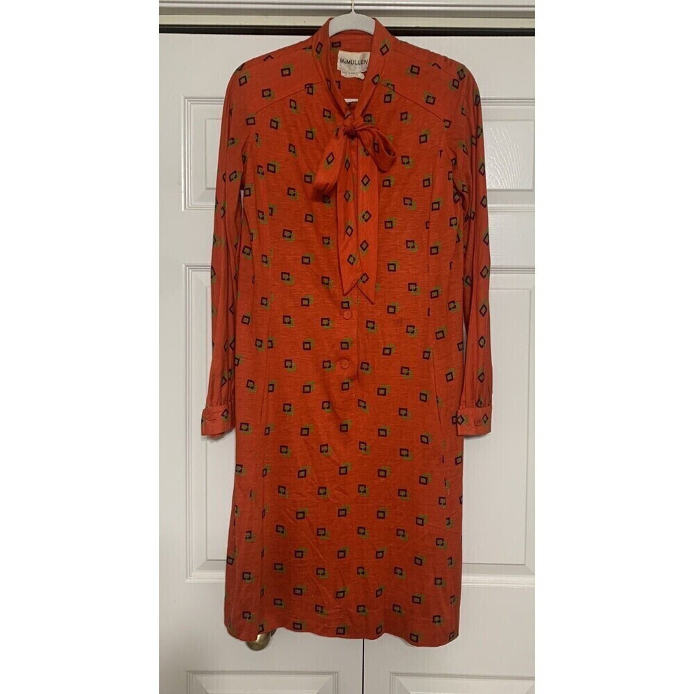 Vintage McMullen 60’s / 70’s Amazing Colors Retro Shift Dress Size 14 (H39)